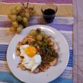Migas con pimiento y huevo