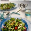 ENSALADA VERDE CON VINAGRETA DE FRUTOS SECOS
