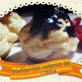 Profiteroles rellenos de rica crema