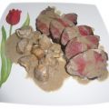 Lomo de cierva con champiñones