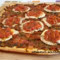 PIZZA DE ESPARRAGOS, BACON, QUESO DE CABRA Y[...]