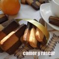 Galletas damero de cacao y mandarina