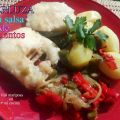 Merluza en salsa de pimientos