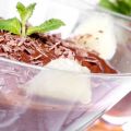 Mousse de chocolate con pomelo
