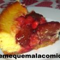TARTA DE QUESO, FRESAS Y RUIBARBO