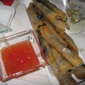 Crujiente de morcilla con confitura de tomate