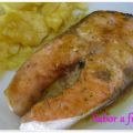 Salmón al horno en salsa de mostaza, miel y[...]