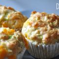 Muffins de puerro y queso cheddar