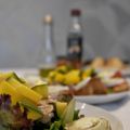 Ensalada de perdiz escabechada y mango