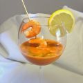 Sorbete de gambas al curry rojo y cítricos