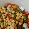 Ensalada de garbanzos y mejillones