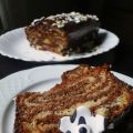 Plum cake marmoleado en rayas
