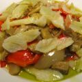 Escalivada con bacalao