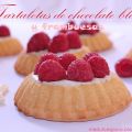 Tartaletas de chocolate blanco y frambuesas
