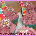 Cupcakes de vainilla,mora y crema pastelera