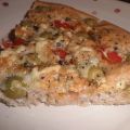 FOCACCIA DE CHERRYS Y OLIVAS RELLENAS DE ANCHOAS
