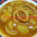 Guiso de calamar con patatas, con Thermomix
