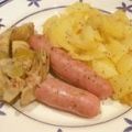 Salchichas y patatas al horno