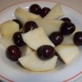 Peras con cerezas