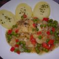 Filetes de Panga con guisantes con salsa al[...]