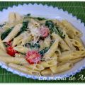 MACARRONES CON SALSA DE QUESO AZUL, CHERRYS Y[...]