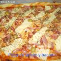 Pizza Casera de jamón y bacon