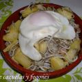 Cazuela de gulas y gambas