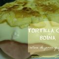 Tortilla con boina (rellena de jamón y queso)