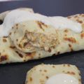 Crepes rellenos de frutos del mar