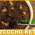 BIZCOCHO KETO DE CHOCOLATE Y NUECES