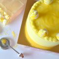 Tarta de limón con merenguitos y lemon curd