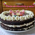Tarta de chocolate y nata
