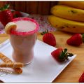 BATIDO DE FRESA Y PLATANO