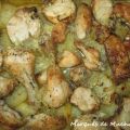 POLLO AL HORNO CON PATATAS CEBOLLA