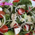 Ensalada de queso de burgos y canónigos