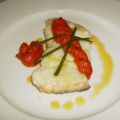 Bacalao con salsa de pimientos y tomates secos