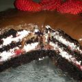 Torta de chocolate con crema chantilly