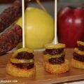 Pincho de morcilla de calabaza y manzana