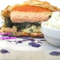 Pastel hojaldrado de pescado. 