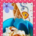 Helado de chocolate blanco y yogur griego