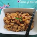 GAMBAS EN SALSA DE OSTRAS CON ANACARDOS