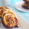 Espirales de turrón y chocolate