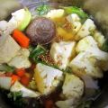 Crema de coliflor con sus hojas