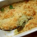 Crumble de brócoli y puerro