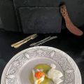 Merluza a baja temperatura, crema de guisantes[...]