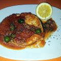 Emperador en salsa de aceitunas