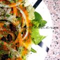 Ensalada de aros con aliño de gazpacho