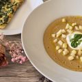 CREMA TEMPLADA DE CALABACÍN Y MANZANA ASADA con[...]
