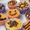 MAGDALENAS DE NARANJA CON COBERTURA DE CHOCOLATE