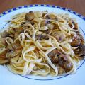 Tallarines con champiñones
